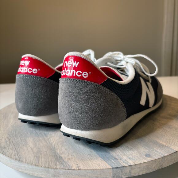 New Balance U410QT Retro Navy Grey Red Leather Suede Men’s Sneakers US Size 13 - Picture 6 of 9